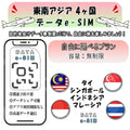 東南アジア４ヵ国 esim 無制限 プリペイドsim simカード 3G 4G LTE 5G データ通信 テザリング可能 海外出張 海外旅行 短期渡航 一時帰国 旅行 短期 出張 - HY Shop(ハナトモ ショップ)