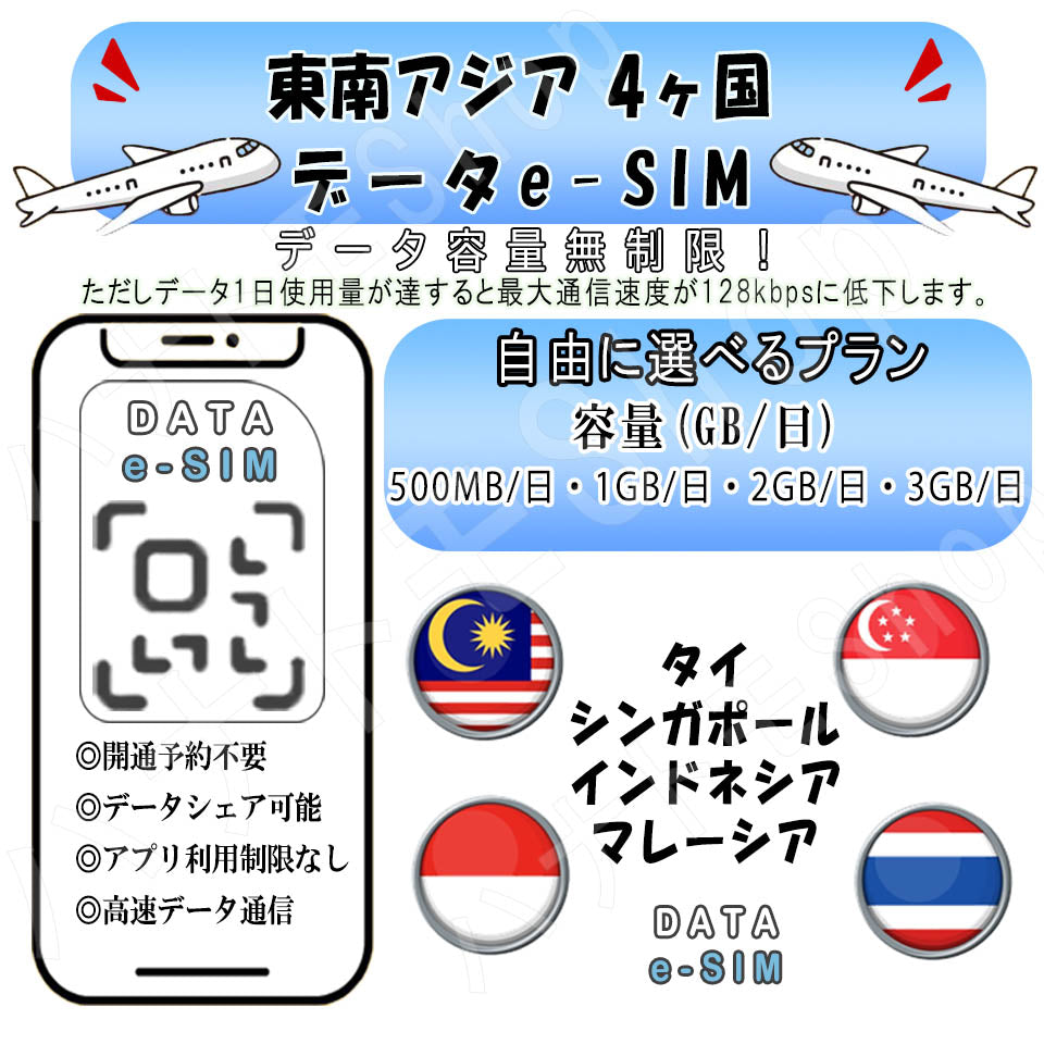 Philippines esim prepaid sim unlimited sim card 3G 4G LTE 5G data communication tethering possible overseas business trip overseas travel short-term travel temporary return to Japan travel short-term business trip